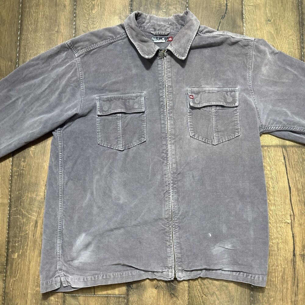 Quiksilver Washed Canvas Zip Shirt-Jacket Retro Vtg Style Surf Skate Men’s M